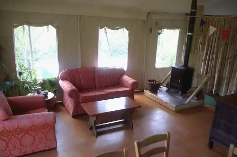 Image of inside Safari tent